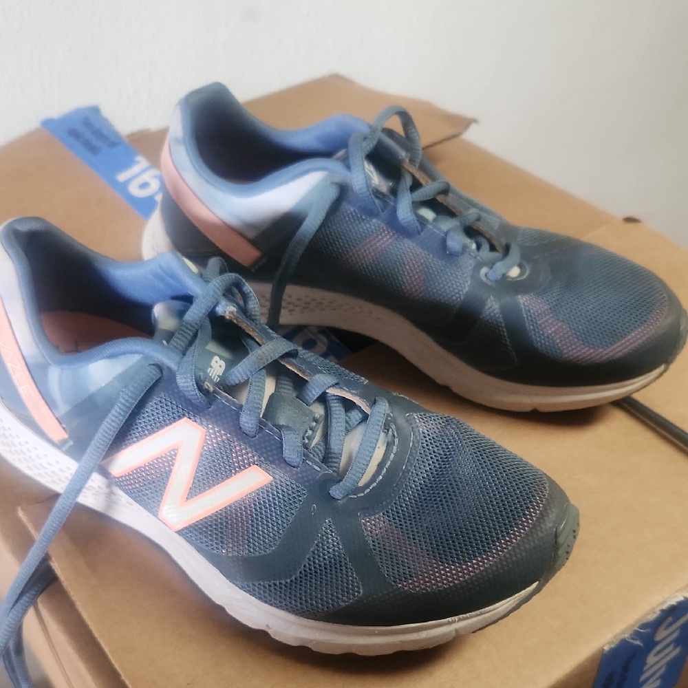 New Balance Navy and Coral Athletic Shoes